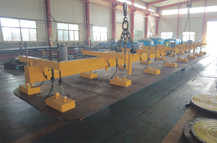 Application of electric permanent magnet lifting equipment for hoisting and transporting multiple steel plates in the logistics industry